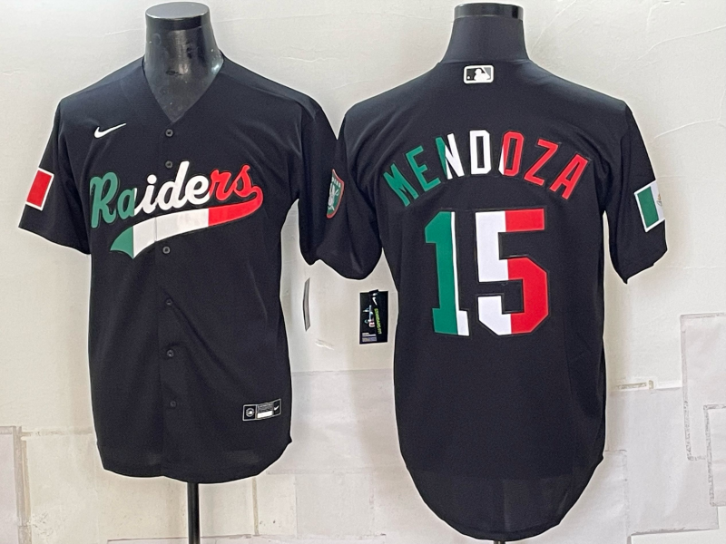 Men 2026 Oakland Raiders #15 Mendoza black Nike Limited NFL Jersey 0930002